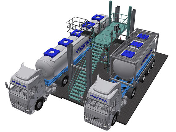 Verladebühne zur Tankfahrzeugverladung